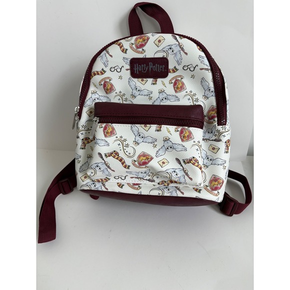 Harry Potter Handbags - Harry Potter Mini Backpack Gryffindor Hedwig Owl White Burgundy Unused Clean